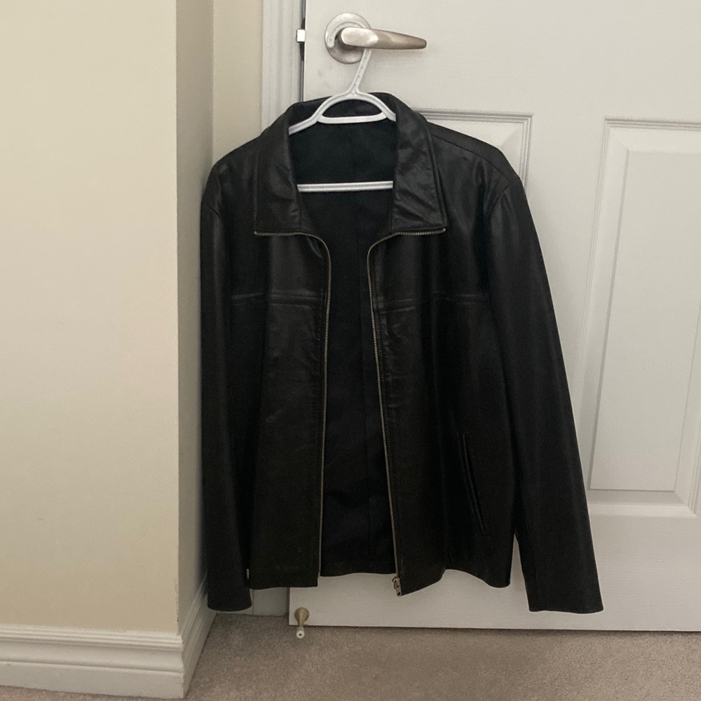 Men's Black Leather Jacket